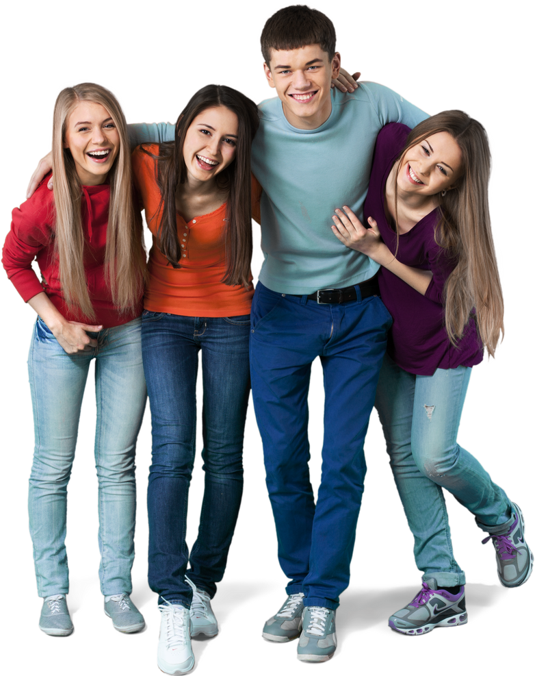 Group of Young Students Together